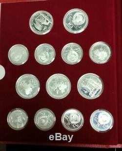 1980 USSR Moscow Russia Olympic Comm. 28-Coin Silver Proof Set with 5 & 10 Roubles