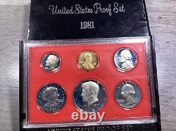 1981-S Proof Set Type 2 All Six Coins Bulbous Serif S. See Photos-020725-98