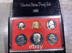 1981-S Proof Set Type 2 All Six Coins Bulbous Serif S. See Photos-020725-98