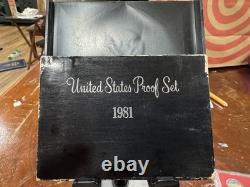 1981 S Type 2 United States Proof Set All 6 Coins Clear S Mintmarks
