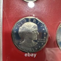 1981 S Type 2 United States Proof Set All 6 Coins Clear S Mintmarks