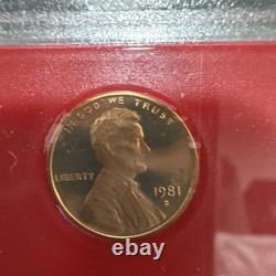1981 S Type 2 United States Proof Set All 6 Coins Clear S Mintmarks