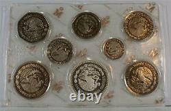 1982-1983 8 Coin Casa De Moneda De Mexico Proof Set With Original Boxes & COA's