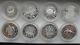 1983-1984 Fao Fisheries Piedfort 8 Coin Silver Proof Set Rare