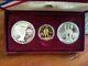 1983 & 1984 Us Gold & Silver Olympic 3-coin Proof Set Almost 1/2 Ounce Gold