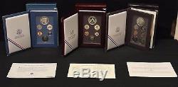 1983-1997S Prestige Proof Set Run 90% Silver Dollars 14 Sets 92 US Mint Coins