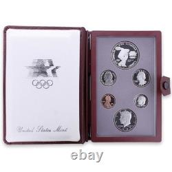 1983 S Prestige Proof Set Olympics 90% Silver Dollar 6 Coins No Box or COA