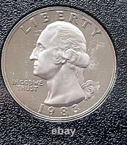 1983 S United States US Sliver Proof Set Error Quarter Reading In Cod We Trust