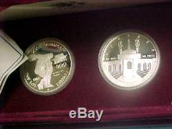 1984 2001 10 Commemorative Silver Dollars Proof & BU, 9 SET lot with OGP