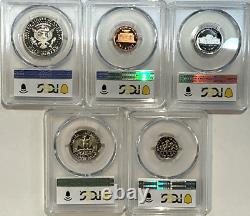 1984-S Proof Set Date 5 Coin Newly Graded PCGS PR69 DCAM Perfect Gift