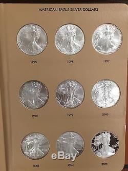 1986-2009 Silver Eagle BU PROOF SET Of 26 Coins 1ozt. 999 #7181
