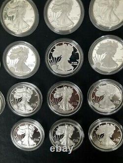 1986 2019 American Eagle Silver Proof Set (33 Total) Beautiful Set