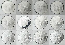 1986-2019 Silver Eagle NGCSet of 61 COINS! Proof & Biz StrikeAll MS/PF-69