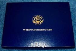 1986 Statue Of Liberty 6 Coin Gold & Silver Proof And Uncirculateg Set Box-coa