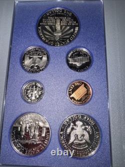 1986-S US Mint Prestige Proof Set Statue of Liberty Silver Dollar 7 Coin OGP COA