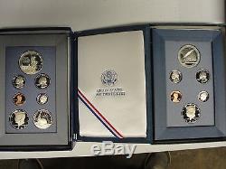 1986 Thru 1997 US Mint Silver Prestige Proof Sets Complete Run Of 12 Sets
