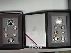1986 Thru 1997 US Mint Silver Prestige Proof Sets Complete Run Of 12 Sets