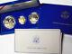 1986 Us Statue Of Liberty 3-coin Commemorative Bu Set Gold & Silver Proof In Box