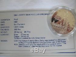 1986 U. S. Liberty 3 Coin Proof Set$5 Gold Piece, Silver Dollar And Half-Dollar