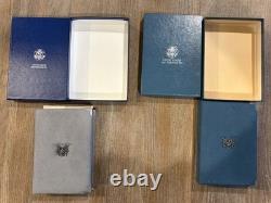 1986 and 1987 US Mint Prestige Set (90% SILVER $1) (lot of 2) withCOA & OGP