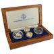 1987 Constitution 4 Coin Set, Gold & Silver, Both Proof And Unc, In Box Estate