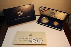 1987 Constitution Commemorative $5 Gold & $1 Silver Proof Coin Set