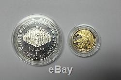 1987 Constitution Commemorative $5 Gold & $1 Silver Proof Coin Set