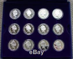 1990-1991 COOK ISLANDS $50 Silver Proof Set Endangered World Wildlife