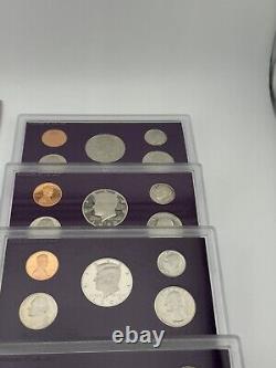 1990-1994 us mint proof set with deep strikes- OGP and COA