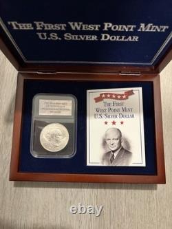 1990 First West Point Mint U. S. 90% Silver Dollar OGP
