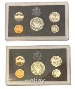 1992 & 1993 Silver Proof 10 Sets 5 of Each YEAR in OGP & COA