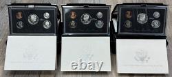 1992-1998 S US Mint Premier Silver Proof Sequential Run 7 Box Set Total OGP/COA