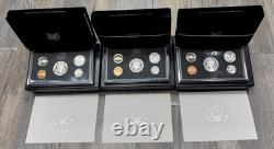 1992-1998 S US Mint Premier Silver Proof Sequential Run 7 Box Set Total OGP/COA
