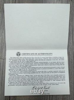 1992-1998 S US Mint Premier Silver Proof Sequential Run 7 Box Set Total OGP/COA