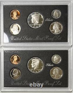 1992-1998 Silver Proof Set 90% 7 Sets total 35 Coins Original Packaging