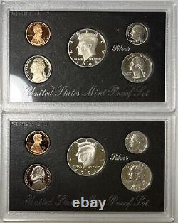 1992-1998 Silver Proof Set 90% 7 Sets total 35 Coins Original Packaging