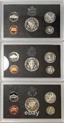 1992-1998 Silver Proof Set 90% 7 Sets total 35 Coins Original Packaging