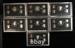 1992-1998 Silver Proof Set Lot OGP withCOA's OTQ1319/JAR