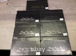 1992-1998 Silver Proof Sets in OGP withCOA Complete 7 Years-021421-0010A