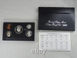 1992-1998 US Mint Silver Proof Sets 90% Silver OGP COA 7 Annual Sets (35 Coins)