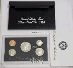 1992-1998 US Mint Silver Proof Sets 90% Silver OGP COA 7 Annual Sets 35 Coins
