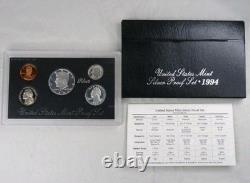 1992-1998 US Mint Silver Proof Sets 90% Silver OGP COA 7 PROOF Sets