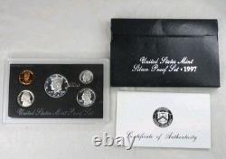 1992-1998 US Mint Silver Proof Sets 90% Silver OGP COA 7 PROOF Sets