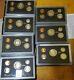1992-1998 U. S. Mint Silver Proof Lot Of 7 Black Box Sets Ogp Withcoa Fresh + Clean