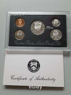 1992-1998 United States Mint Silver Proof Sets, Lot of 7, Uncirculated, Preowned