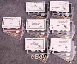 1992-2016-S U. S. Mint Silver Proof Sets with Box & COA Lot of 25 Sets