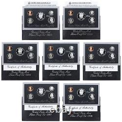 1992-2021 S Proof Set Run Box & COA 90% Silver US Mint 30 Sets 284 Coins