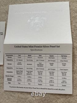 1992 S thru 1998 S Premier Silver Proof Sets complete 1993 1994 1995 1996 1997