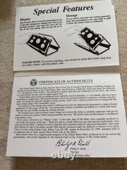 1992 S thru 1998 S Premier Silver Proof Sets complete 1993 1994 1995 1996 1997