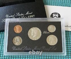 1992 through 1998 U. S. Mint SILVER Proof set run (7 sets total)